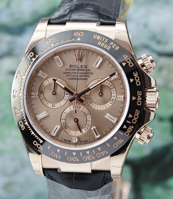 (image for) UNWORN ROLEX 18K ROSE GOLD DAYTONA COSMOGRAPH (DIAMOND DIAL) / 116515LN